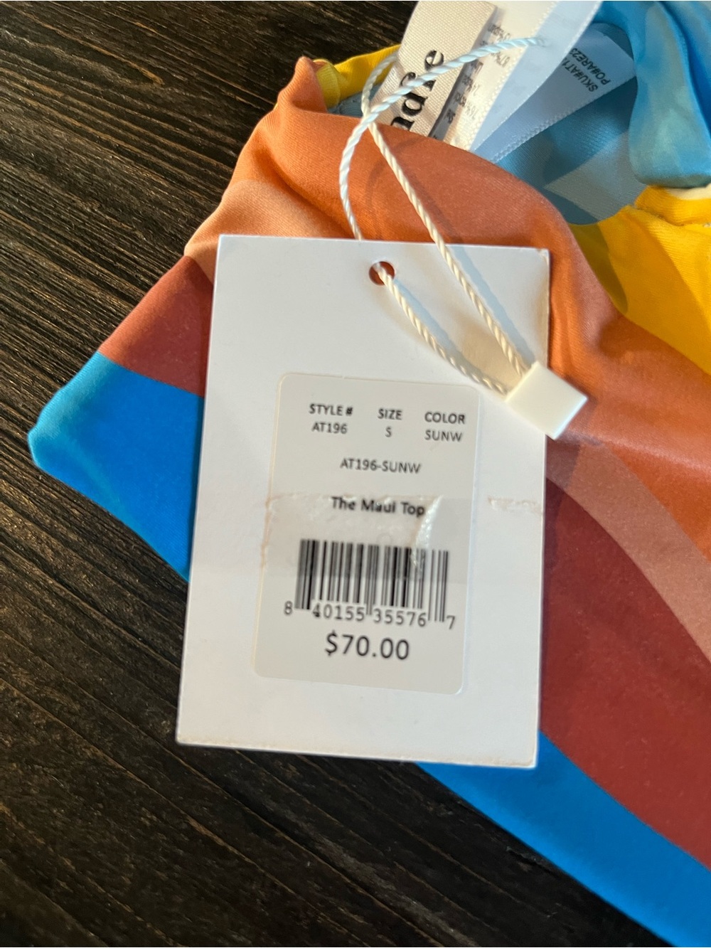 NWT Faherty x Andie Sunwave Maui Tankini Bikini Top S - Picture 6 of 6